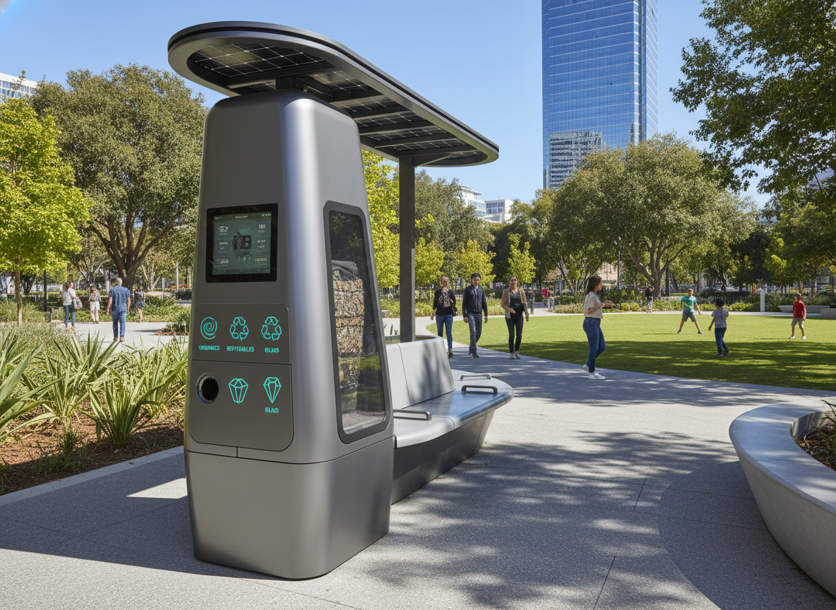 Smart community composting and recycling station